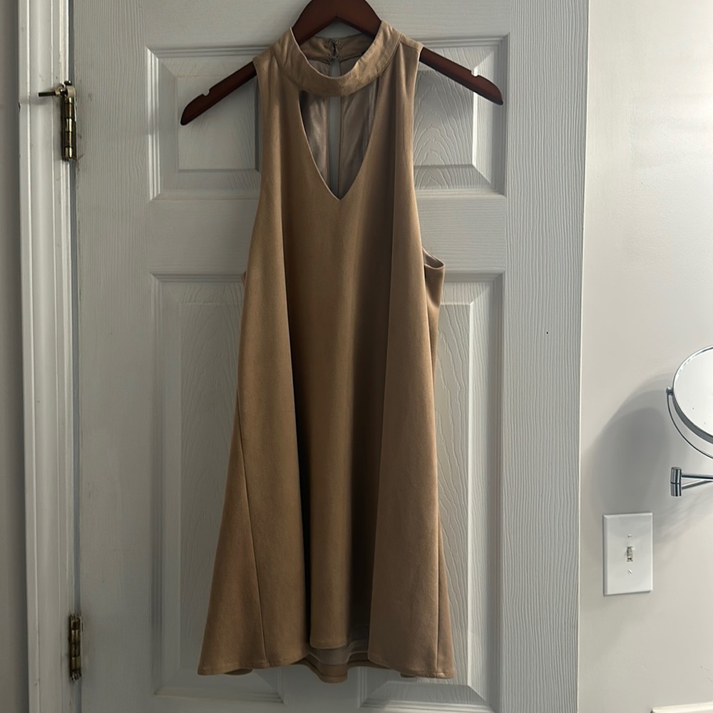 Suede cocktail dress